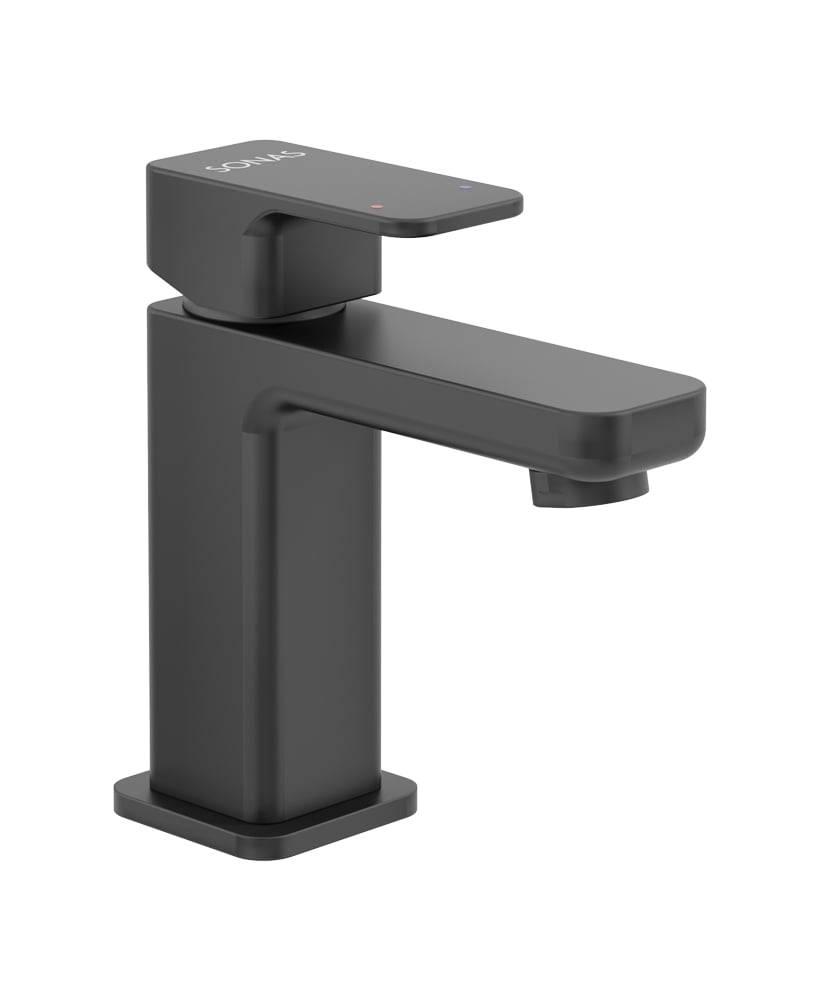 Contour Cloakroom Basin Mixer Matt Black