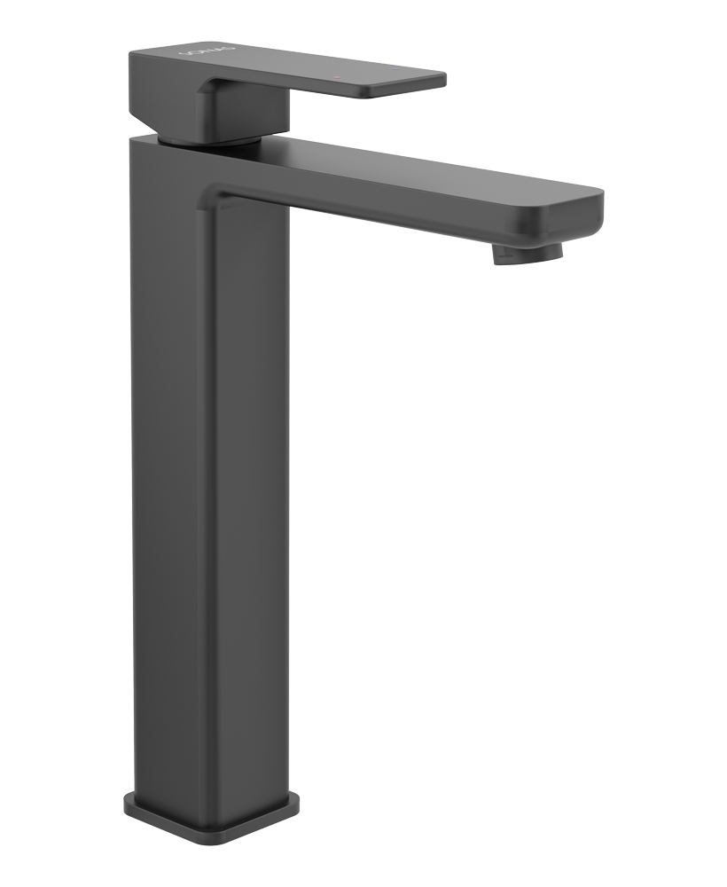 Contour Eco Flow Freestanding Basin Mixer Matt Black