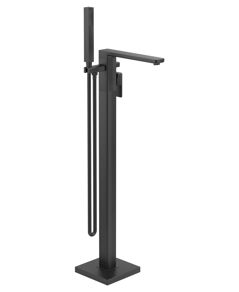 Contour Floor Standing Bath Shower Mixer Matt Black