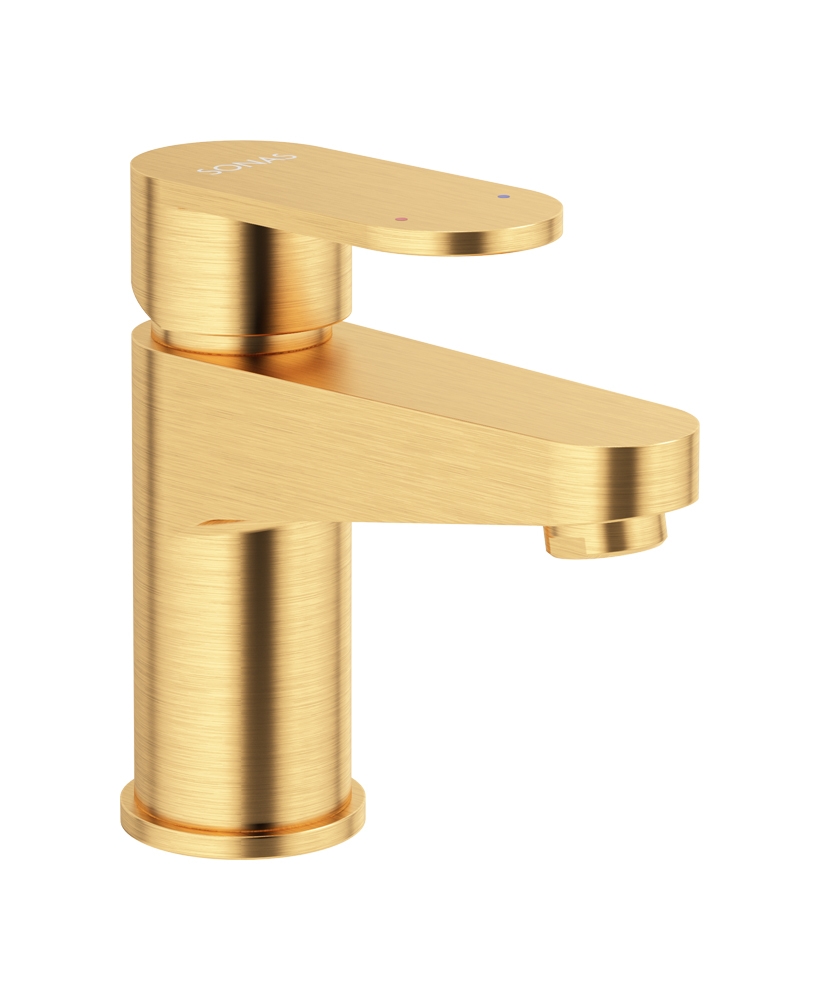 Norfolk Eco Flow Basin Mixer Brushed Gold