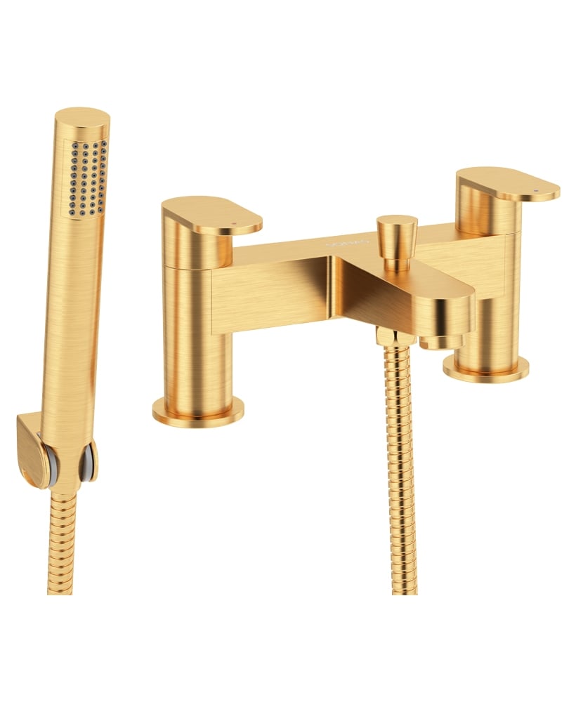 Norfolk Bath Shower Mixer Brushed Gold