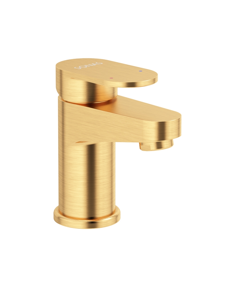 Norfolk Eco Flow Cloakroom Basin Mixer Brushed Gold