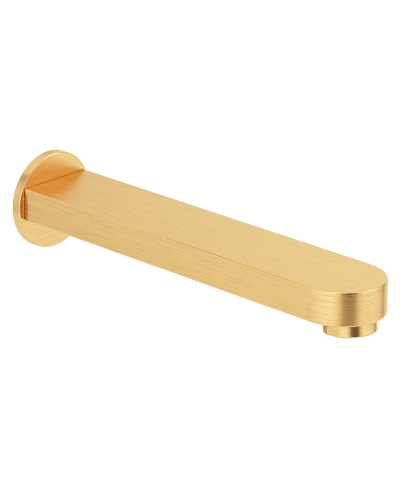 Norfolk Brass Bath Spout Round Brushed Gold