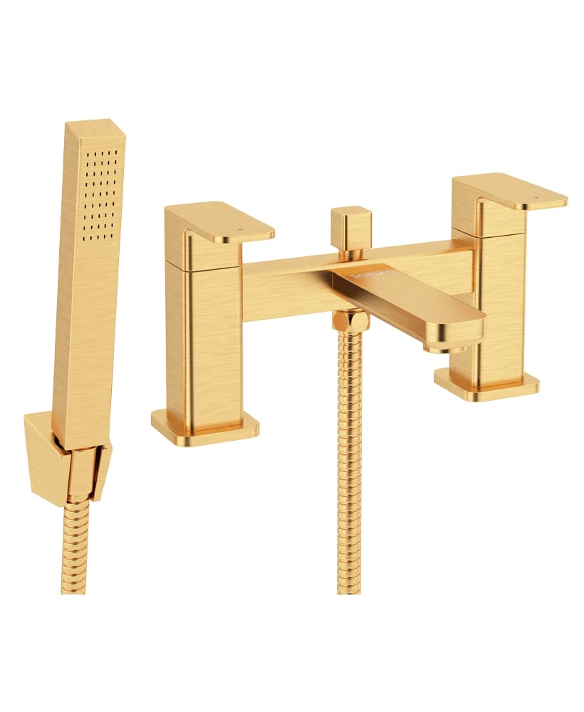 Contour Bath Shower Mixer Brushed Gold