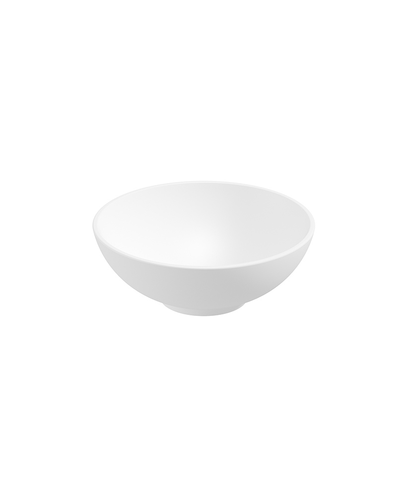 Skal Round Wash Basin 400x150 White & Waste