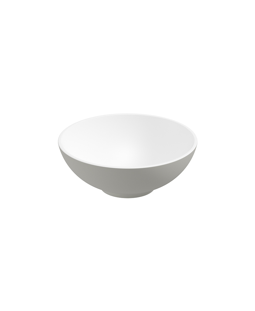 Skal Round Wash Basin 400x150 White - Arctic Grey & Waste