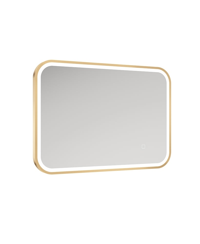 Astrid Beam Gold Illuminated Metal Frame Rectangle 500x700mm Mirror