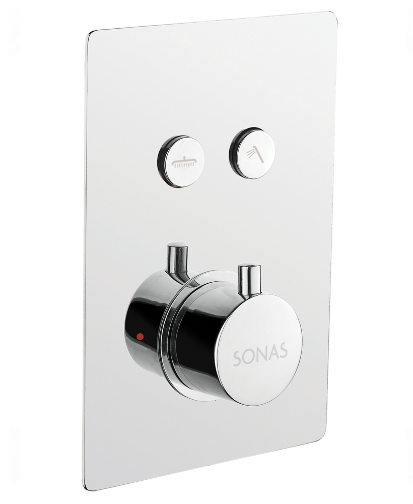 Push Thermostatic Concealed Valve Square Plate