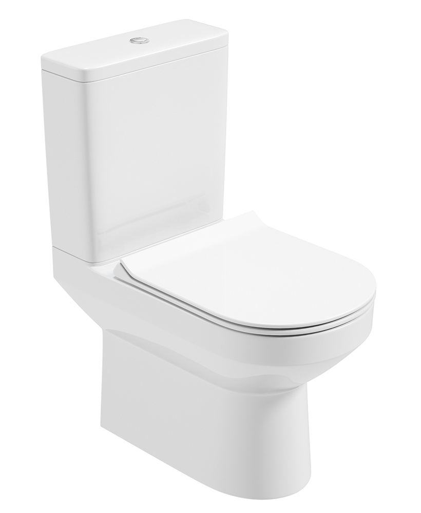 Vienna Fully Shrouded Rimless WC - Slim Soft Close Seat