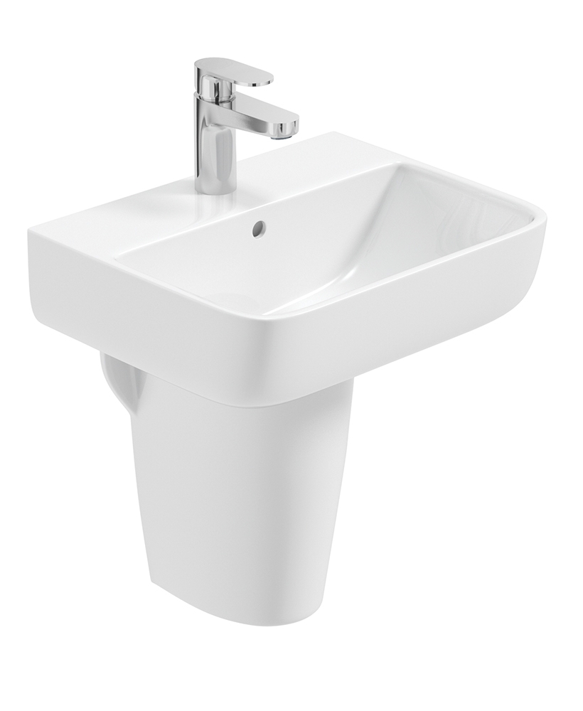 Verona Square 45cm Basin & Semi Pedestal