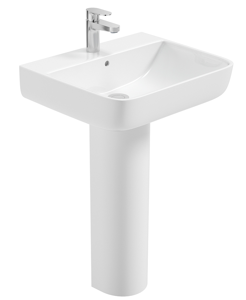 Verona Square 45cm Basin & Full Pedestal