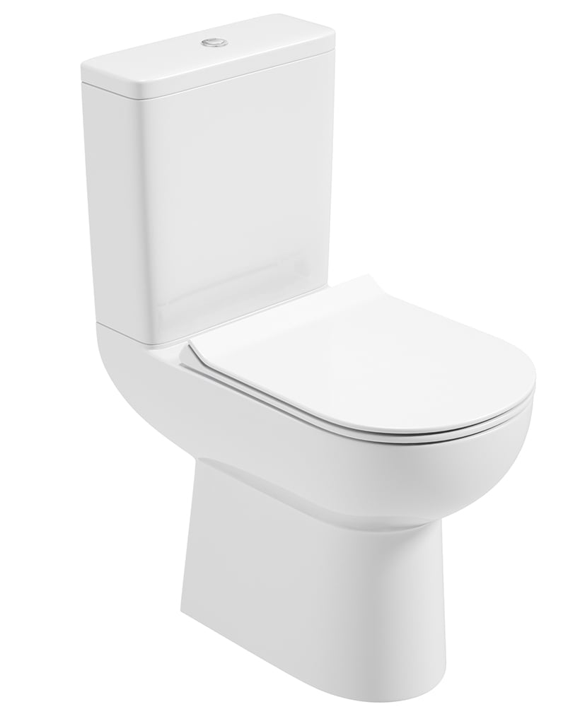 Viva Comfort Height Close Coupled WC - Slim Soft Close Seat