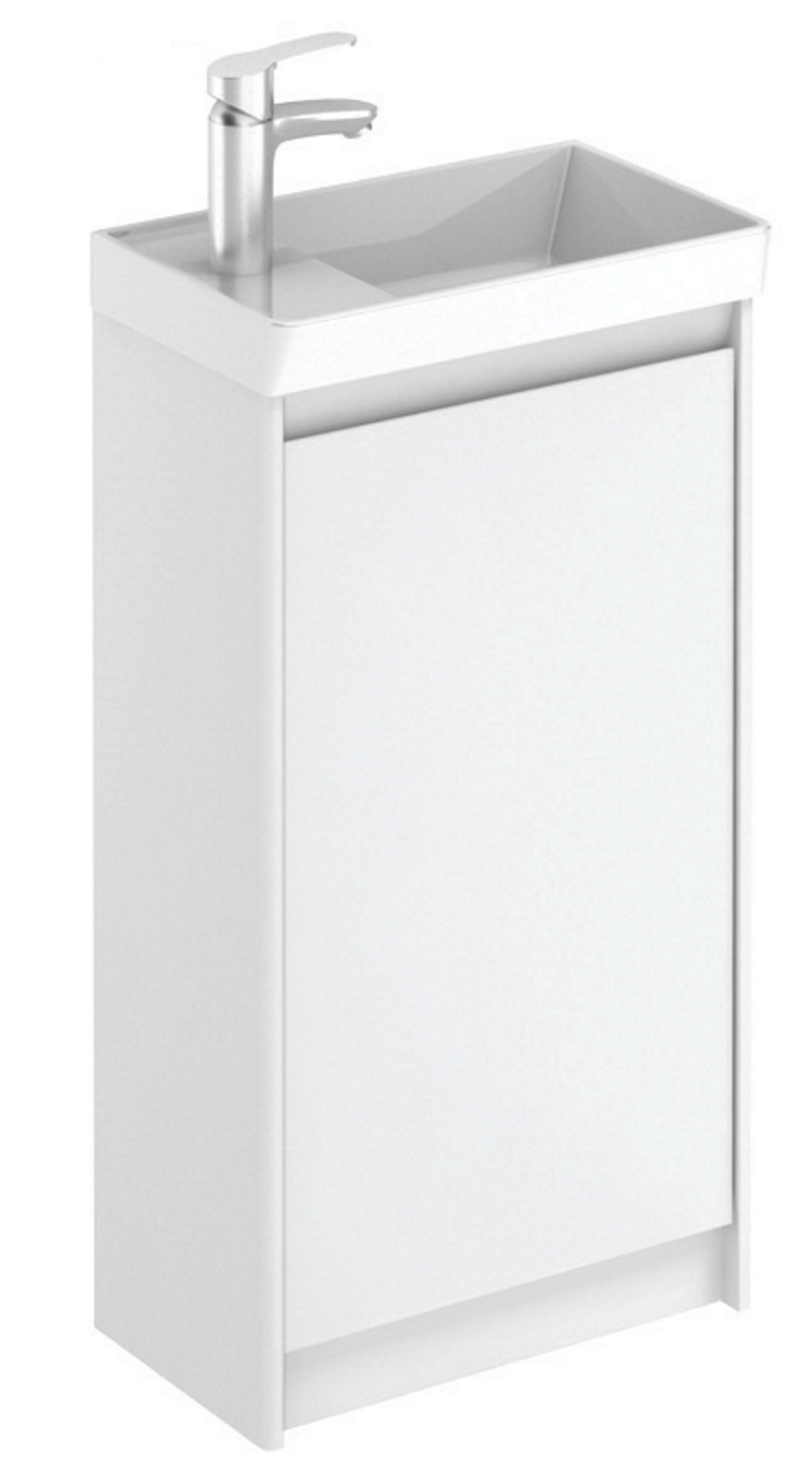 Dijon Cloakroom Floor Standing Furniture Pack Gloss White