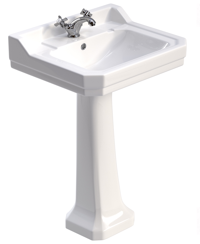 Westbury 61cm Basin & Full Pedestal 1T